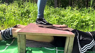 Blonde Amateur Finger Fucked Outdoors In Public