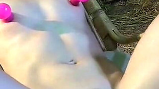 Nipple-clamped Vibed Machine-fucked