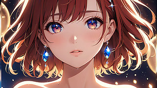 Bokeh Dreams: a Beautiful Young Woman in Floating Lights