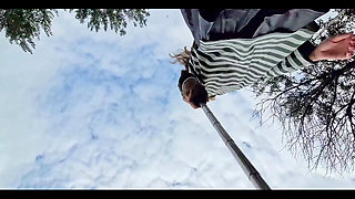 I decided to go for a wаlk and as usual I forgot to put on my panties