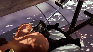 Big Momma relaxing afternoon with big dildo