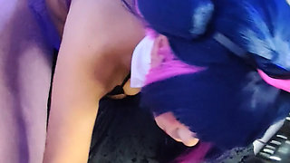 Anime girl dressed as a rabbit gets fucked