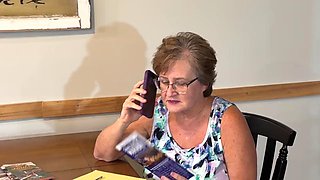 Granny SassyVal Cheats in Blowjob for Repairman