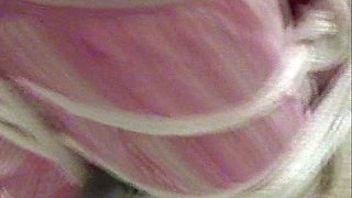 Amateur blonde fucking in stockings on video