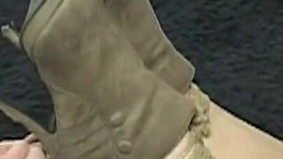 Cindy Hogtied Cleavegagged Struggling