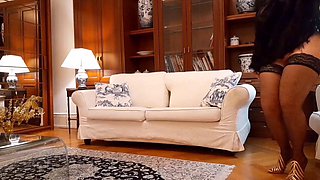 Beautiful Blonde Mature Wife Enjoys Sex in Stockings