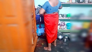 Tamil beauty  girl bathing change dress