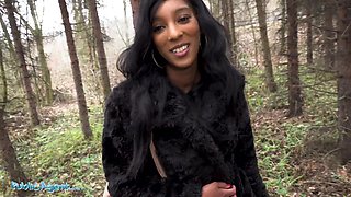 POV Ebony From London Fucks A White Dude For Money