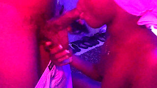 Hot Blow Job Ebony Teen with Suction Lips and Tongue Action POV