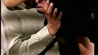 Hot Asian Gets Her Pussy Licked by Old White Man in His Office