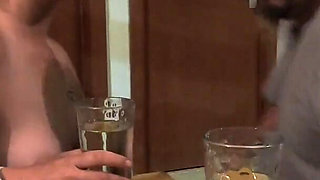 We have each other's piss from glass