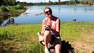 Amateur travesty outdoor solo