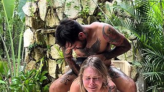 Picked up babes outdoor hardcore fuck for cash in cool POV