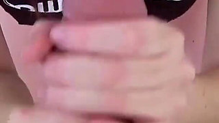 Cute teen Kassondra Raine POV no hands bj and cum swallow