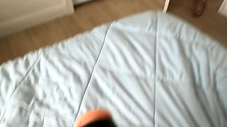 Mexicana blowjob with her big boobs