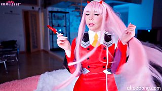 Big-Tits Hentai Cosplay Pussy Craves Strapon Dildos