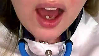 Private clinic patient fucked married nurse in pussy and ass. ...tly, you mixed up the hole, and secondly, I have a husband!