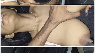 Threesome in Car with Husband and Boyfriend