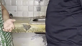 Full night non stop fucking in the kitchen of brother-in-law and sister-in-law, hard desi fuck all night