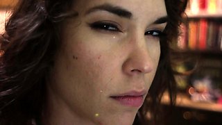 Cute curly brunette solo webcam masturbation