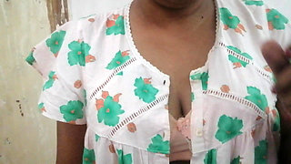 Desi Aunty on Her Night Dress