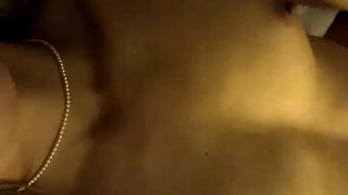 Shaved pussy amateur teen fucks huge dick pov