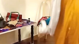Desi Indian Tamil Hotwife Teases Sugar Daddy in Pink Bra and Saree with Navel Show at Hotel!