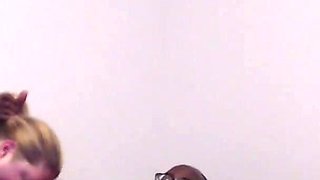 Feeding a hungry slut this black cock