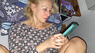 Mature Blonde Wife Enjoys Sex, Close-up