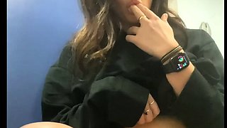 Emily Black Self Pussy Play In The Train Bathroom Onlyfans