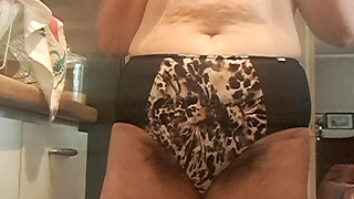 Dirty panties, wet with excitement, records herself for lover