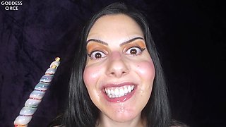Give Me All Your Hot and Thick Cum on My Crazy Face - Insane Woman, Ahegao Faces and Lollipop