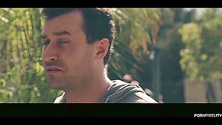 Amazing babe, Jillian Brookes is getting a white cock and a black dick, at the same time