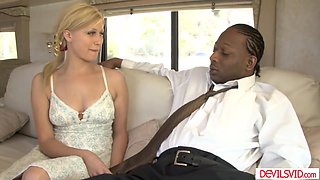 Blonde stepdaughter getting fucked by stepdads black bff