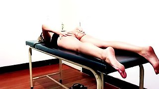 Waxing client gets so horny she fucks her waxer hard in the clinic