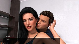 Married couple, playing game, 3d wife