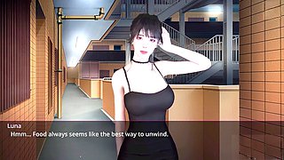 Playful hentai fun in a public toilet with 3D animations