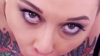 Brunette asian teen Eden Alexander POV blowjob deepthroat cum swallow