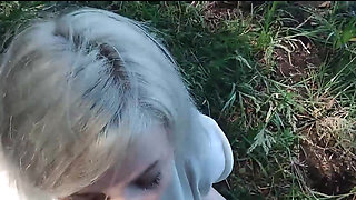 French MILF Swallows a Huge Cock Right on the Street