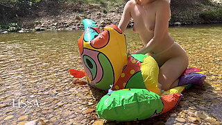 Double Deflation Double Masturbation Outdoors