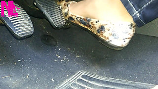 Pedal Pumping in Flowered Flats