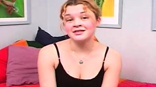 Young amateur web cam teen couple having sex POV style