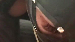 Pantyhose Fetish. MILF Sucks Cock in Nylon and Makes Him Cum POV