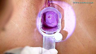 Cute Brunette Gets Gyno Exam And Dildo Masturbating Orgasm