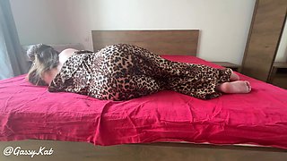 Cougar Pj Stinky Farts in Red Bed