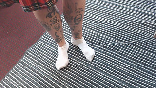 Pretty white ankle socks