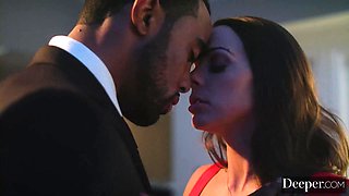 Abigail Mac got down with a hot black dude on the couch