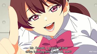 Harder Hentai Sex - Anime Girl Ahegao Cumshot on Big Tits