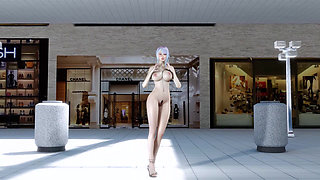 [mmd] Korean Beauty Robot Queencard Big Tits Shake Pussy Exposed