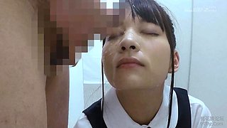 Asian japanese amateur has deep throat